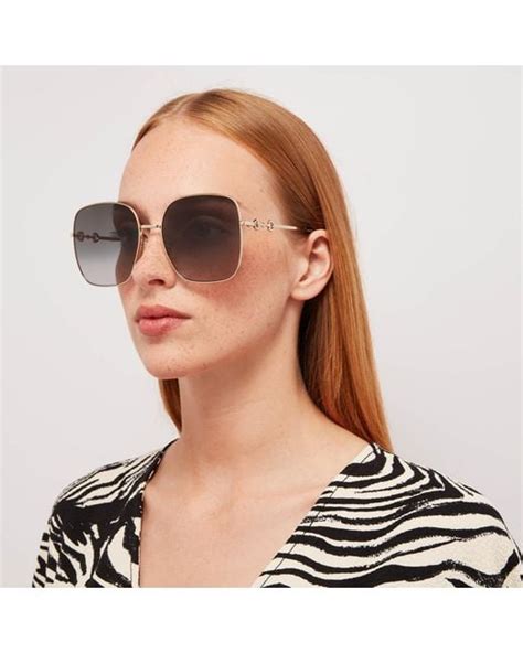 gucci women's 57mm rectangular sunglasses|57mm gradient square sunglasses Gucci.